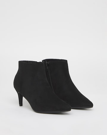 Cairns Kitten Heel Pointed Toe Ankle Boot - Wide Fit (E)