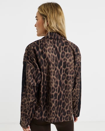 adidas Leopard Print 3 Stripe Lightweight Jacket
