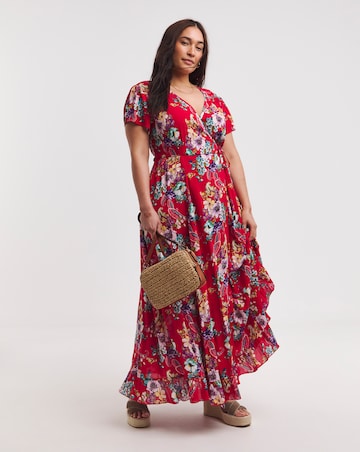 Joe Browns Joyful Floral Wrap Maxi Dress