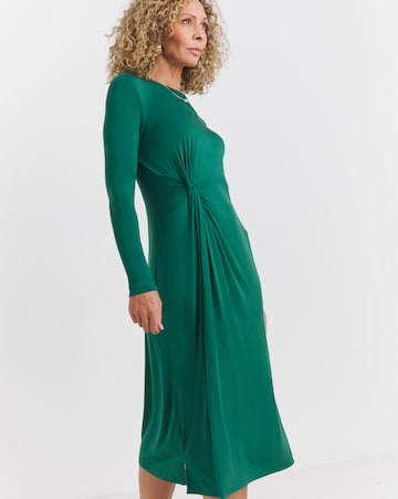 Twist Knot Jersey Midi Dress