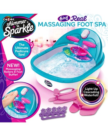 Shimmer 'N' Sparkle 6-In-1 Real Massaging Foot Spa