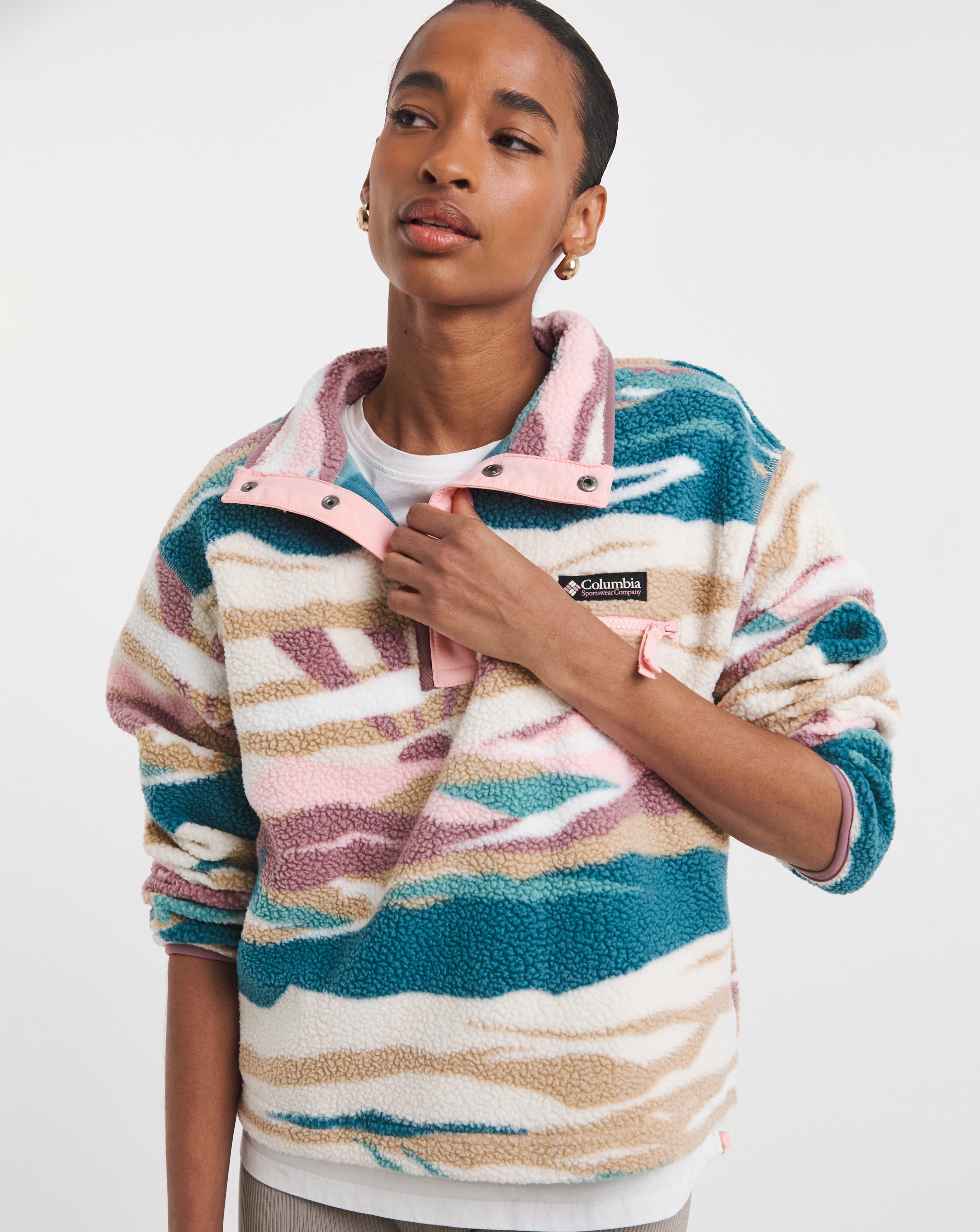 Columbia Helvetia II Printed Cropped Half Snap | JD Williams