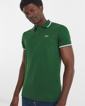 Lacoste Short Sleeve Tipped Polo - Dark Green