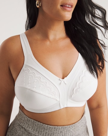 Pretty Secrets (2 Pack) Sally Minimiser Non Wired Bras (C-L) White/White