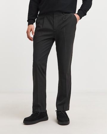 Regular Fit Pleat Front Stretch Formal Trouser