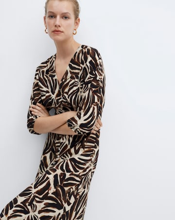 Mango Caludie V-Neck Midi Dress