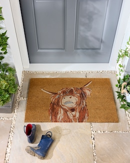 My Mat Printed Coir Highland Cow Doormat