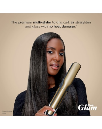 Shark Glam Straight & Waves Multi-Styler 4-In-1 - Gold - HD6041SUK