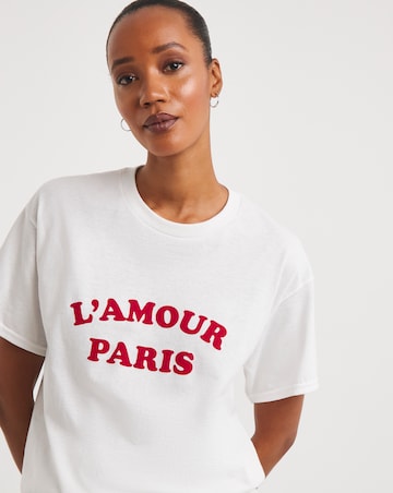 White L'Amour Paris T-Shirt