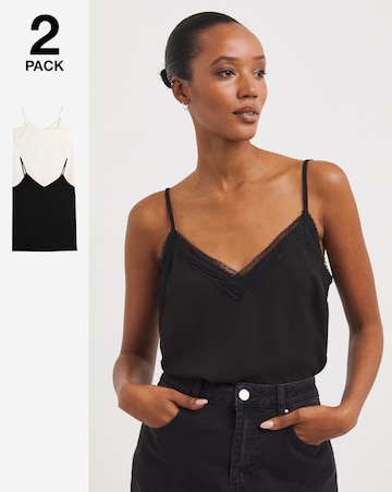 Two Pack Strappy Cami
