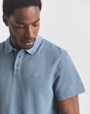 Union Garment Dyed Pique Polo- Dark Stone