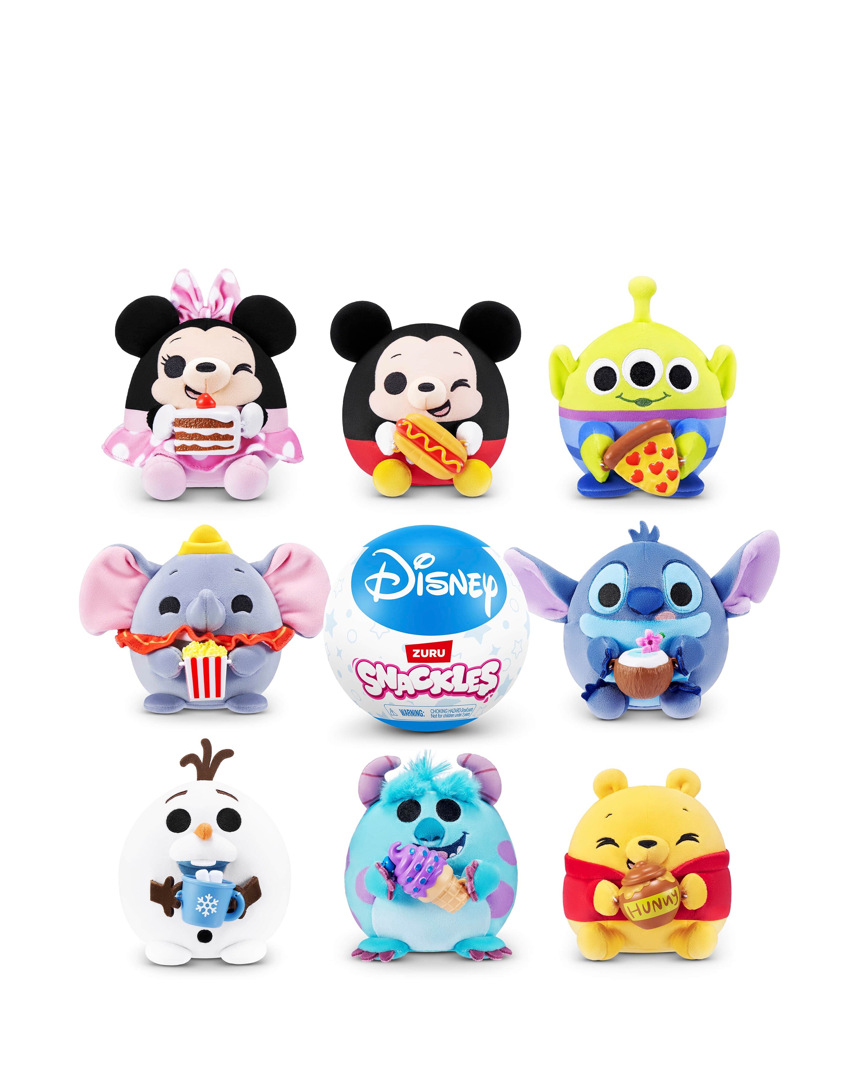 Snackles Disney 5-inch Plush Mystery Capsules Twin Pack | JD Williams