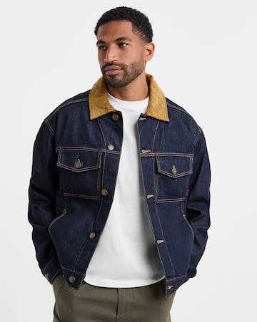 Timberland Cord Collar Denim Jacket - Blue