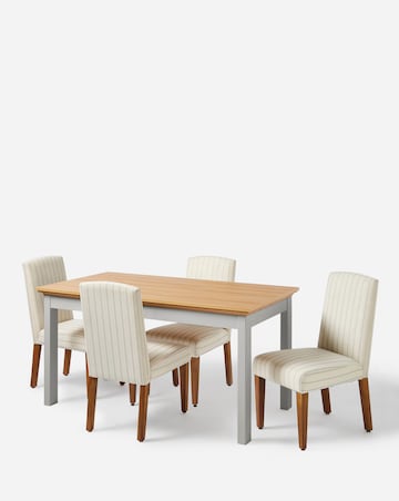 Julipa Ashford Dining Table with 4 Everly Chairs