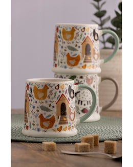 Price &amp; Kensington Set of 2 Chicken Coop Mugs
