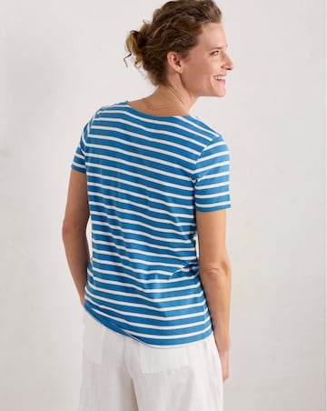 Seasalt Cornwall Sailor T- Shirt Falmouth Breton Sailboat