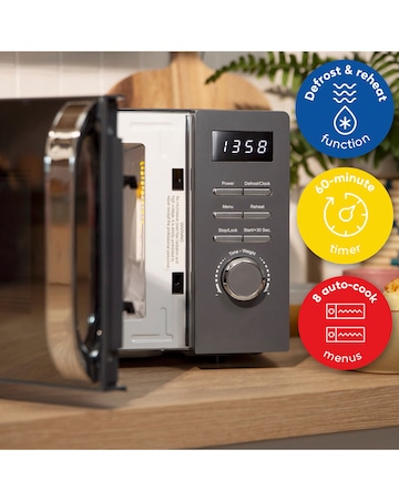 Russell Hobbs RHMD818G 20L Colours Plus Digital Microwave - Storm Grey