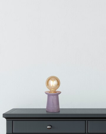 Face Base Lamp With Bulb