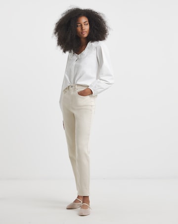 Simply Be Off White Loose Mom Jeans