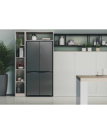 Hoover HHCR3818ENPL Non-Plumbed Total No Frost American Fridge Freezer - Silver