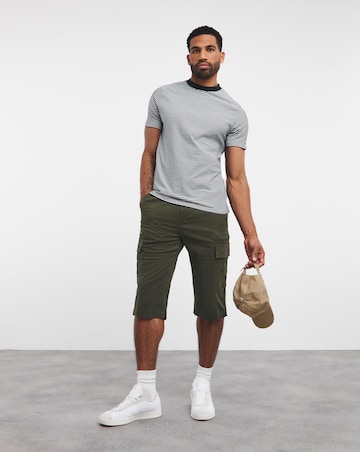3/4 Length Twill Cargo Short