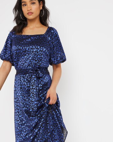 Joanna Hope Animal Print Plisse Dress