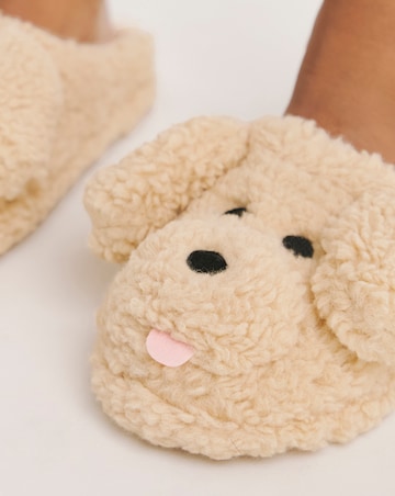 Vinny Dog Novelty Mule Slippers - Wide Fit (E)