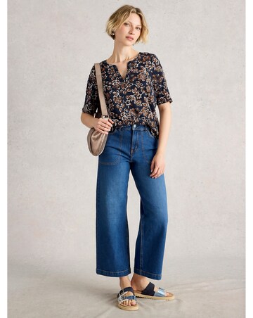 White Stuff Weaver Notch Neck Tee