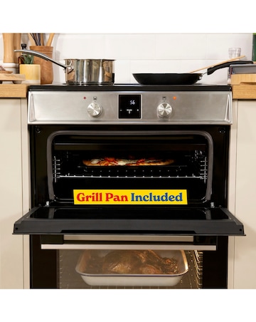 RUSSELL HOBBS 60CM Double Electric Cooker With Induction Hob - Stainless Steel