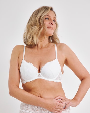 Gossard Superboost Lace Padded Plunge Bra White
