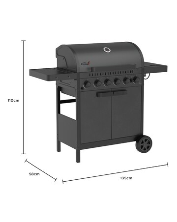 Charles Bentley Ottimo Origin 420 6 Burner Gas Barbecue with Side Burner