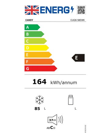 Candy CUQS 58EWK Under Counter Freezer 55cm - White