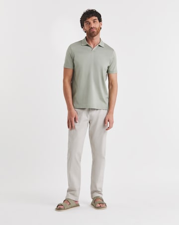 Folio Mercerised Supima Trophy Neck Polo- Sage