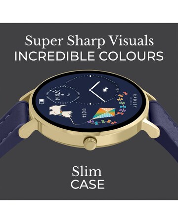 Radley Series 28 AMOLED Leather Strap Watch - Ink