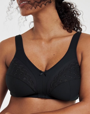 Pretty Secrets (2 Pack) Sally Non Wired Minimiser Bras (C-L) Black/Almond