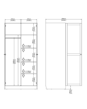 Alton Double Wardrobe