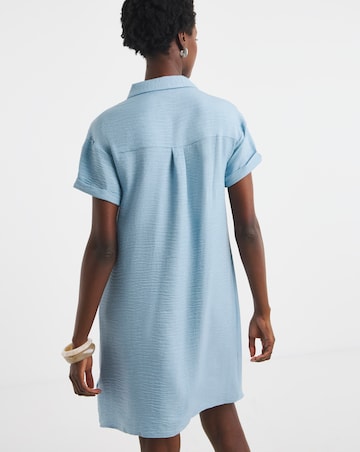 Zip Collared Tunic Dress