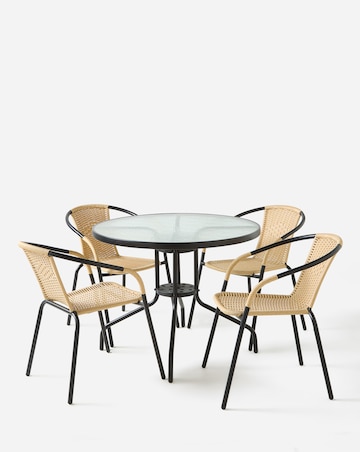 Rattan 4 Seater Dining Set