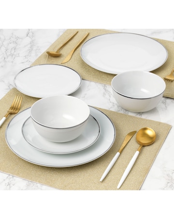 Waterside Platinum 12 Piece Dinner Set