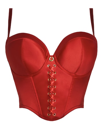 Simply Be Satin Multiway Lace Up Under Wire Padded Corset