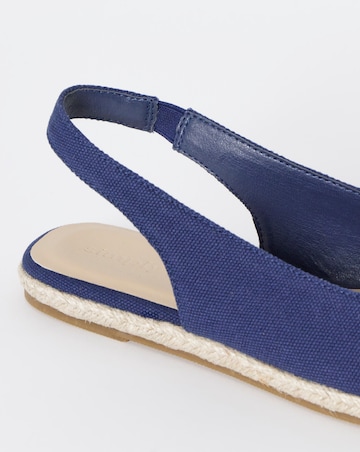 Sherelle Espadrille Flat Slingback Shoes - Wide Fit (E)
