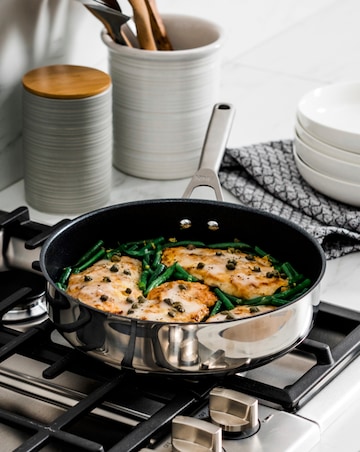 Ninja Foodi ZEROSTICK Stainless Steel 26cm Saute Pan with Lid