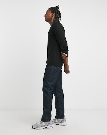 V Neck Black Acrylic Knitted Jumper