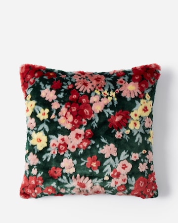 Ditsy Floral Faux Fur Cushion