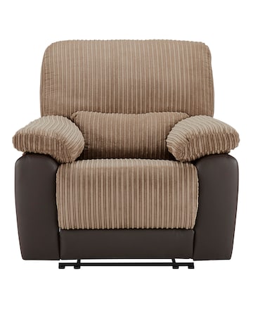 Harlow Fabric/Faux Leather Recliner Chair
