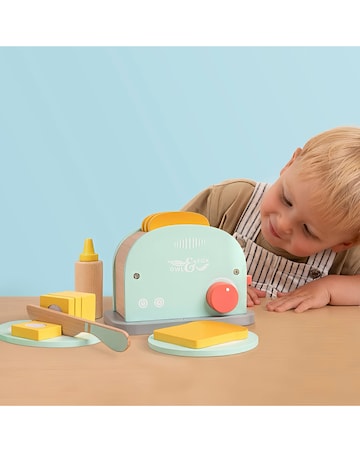 TP Owl & Fox Wooden Toaster Set