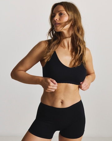 Pretty Secrets (3 Pack) Seamfree Boy Shorts Black