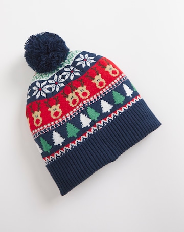 Christmas Fairisle Bobble Hat