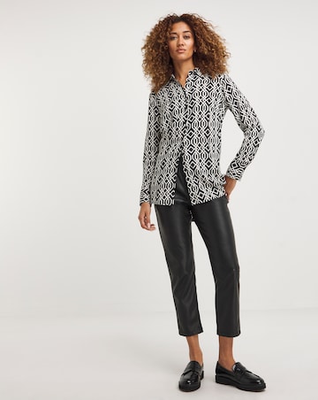 Printed Dipped Back Viscose Shirt
