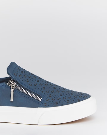 Bramble Zip Detail Slip on Trainer - Wide Fit (E)